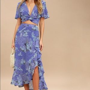 Lulus Two piece periwinkle dress